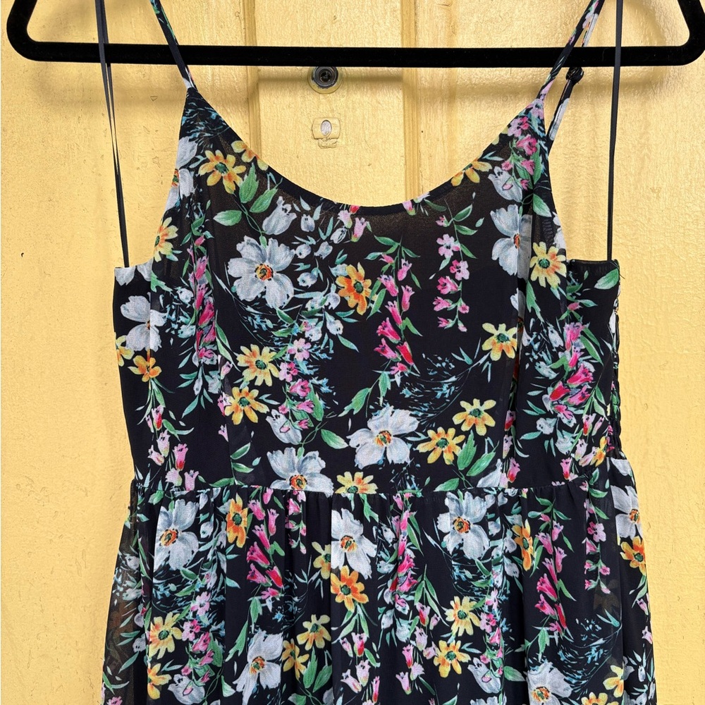 Yumi Kim Black Floral Bridesmaid Dress